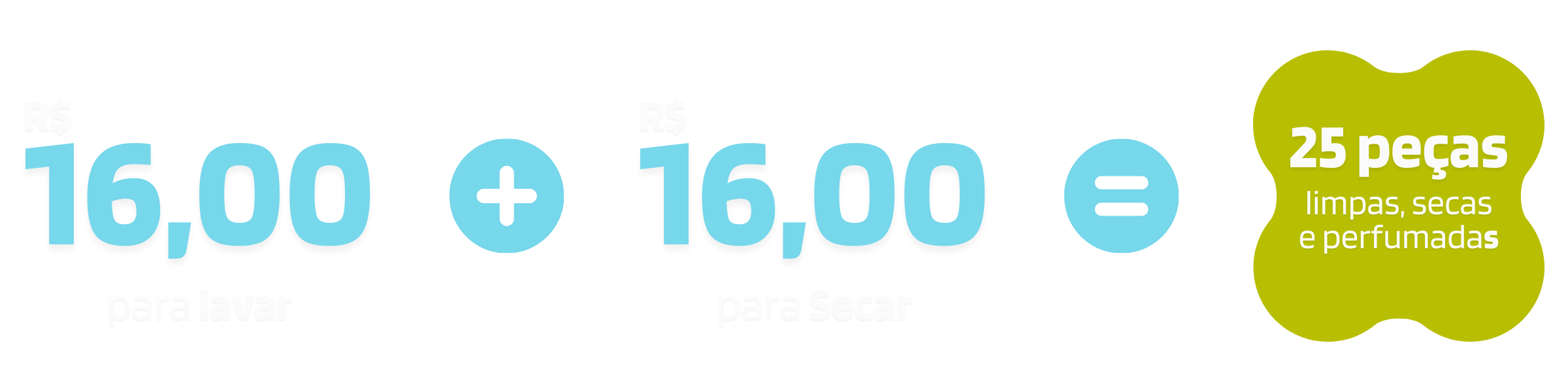 Preço para levar R$16,00 e secar R$ 16,00. Aproximadamente 25 peças por cesto. O maior cesto da cidade